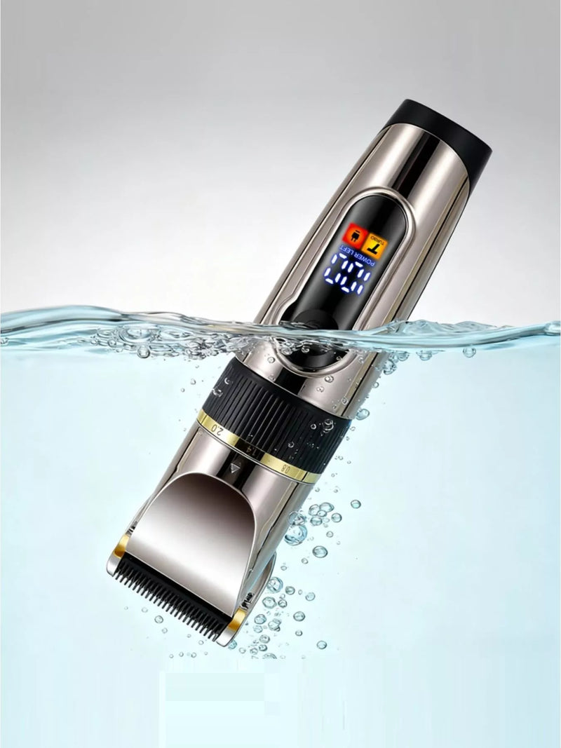 Waterproof hair clipper with LED display main view