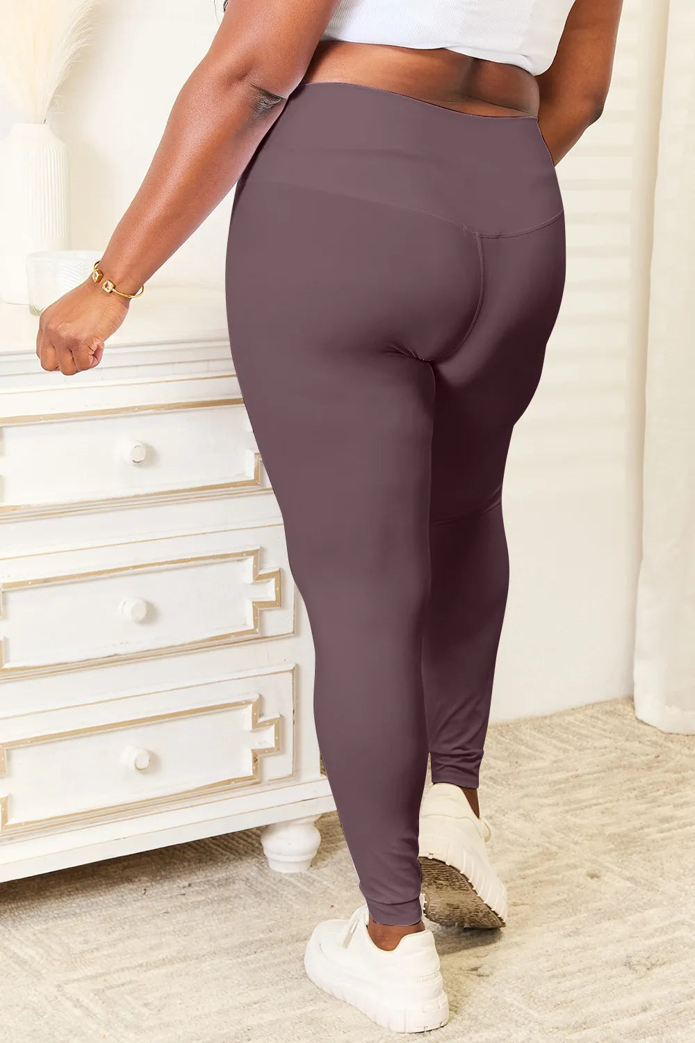 Double Take Wide Waistband Sports Leggings - Fashorio