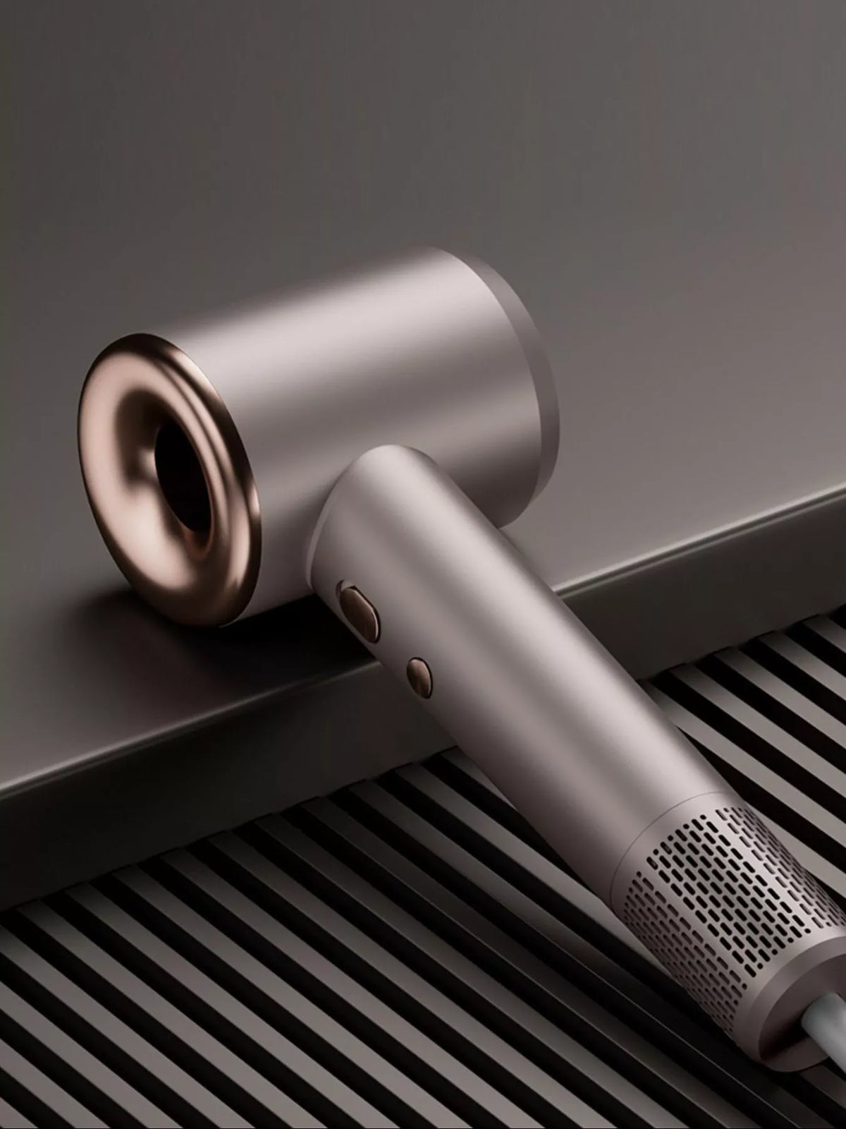 Hair dryer in gray color