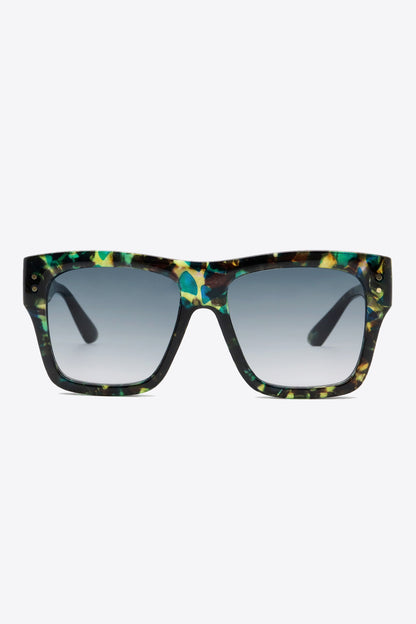 UV400 Patterned Polycarbonate Square Sunglasses - Fashorio