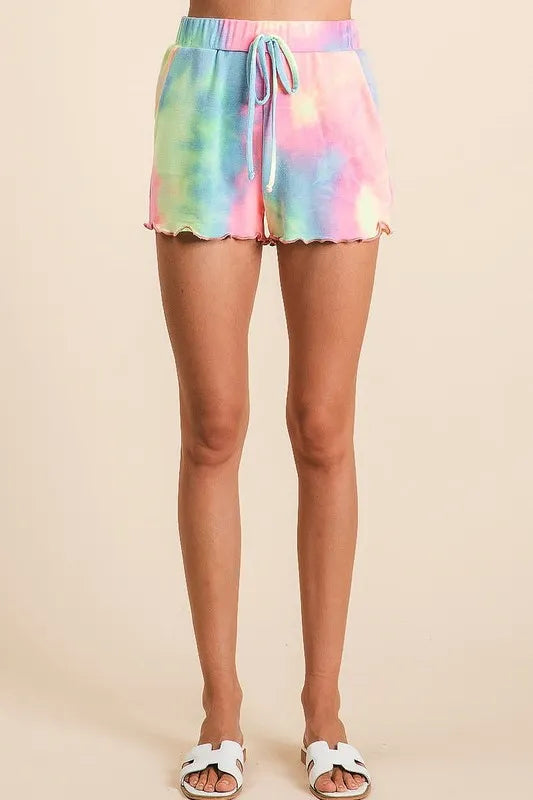 BiBi Tie Dye French Terry Top and Shorts Set - Fashorio