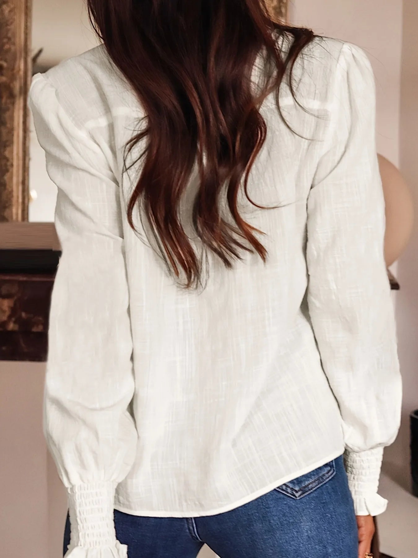 Embroidered Long Sleeve Blouse - Fashorio