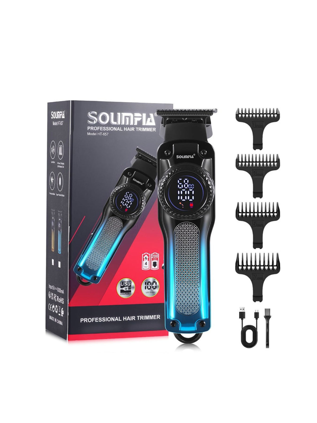 Hair clipper cutting blade detail