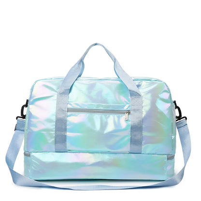 Detachable Strap Travel Bag Pastel Blue One Size - Fashorio