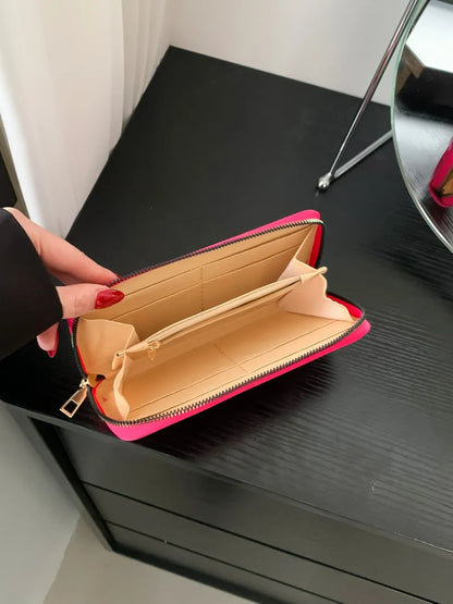 PU Leather Solid Color Wallet - Fashorio