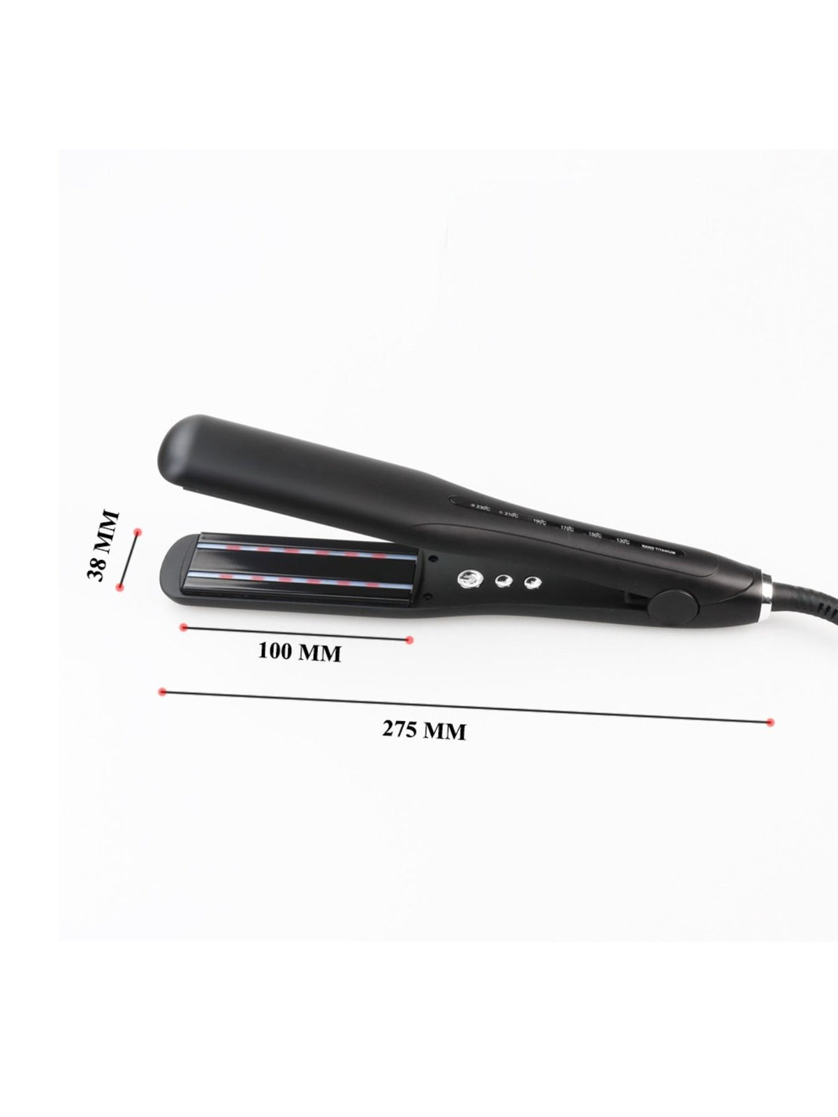 Hair straightener full body on white