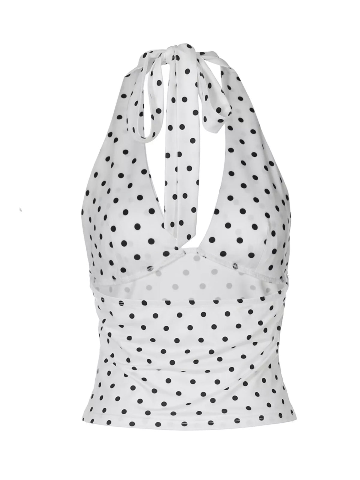 Back view of the halter neck cami showing the tie
