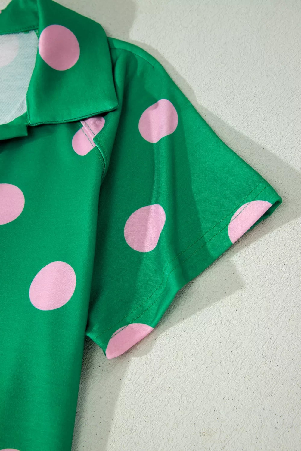 Polka Dot V Neck Tee and Shorts Set, view 6