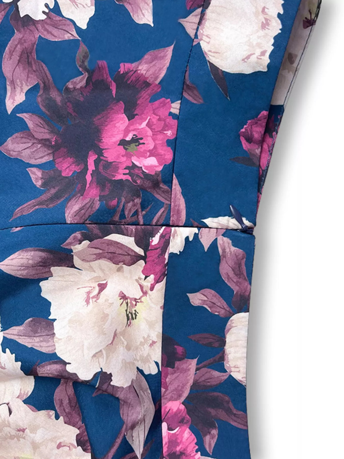French blue floral set styled look