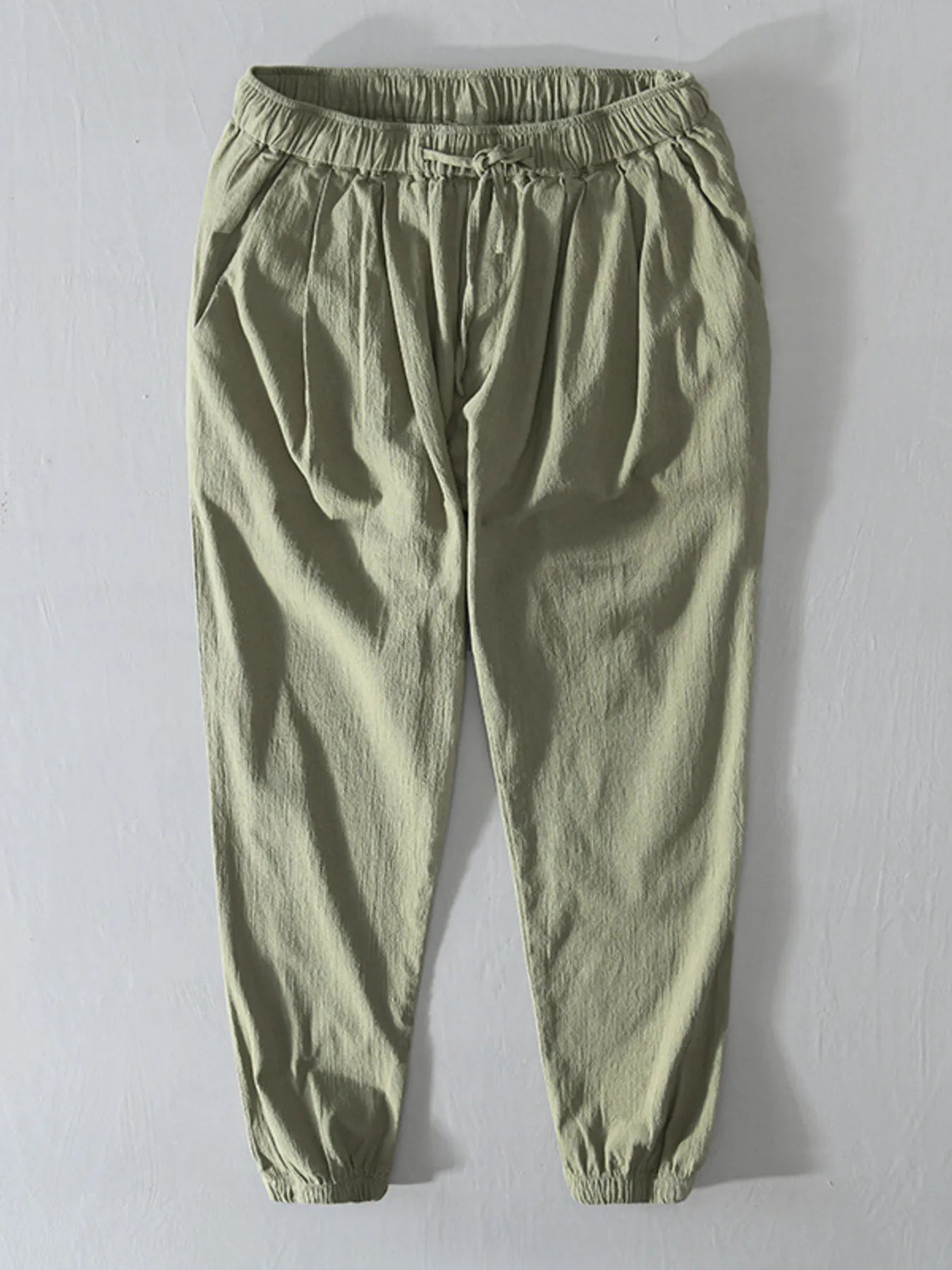 Men's Plus Size Casual Drawstring Joggers Green - Fashorio