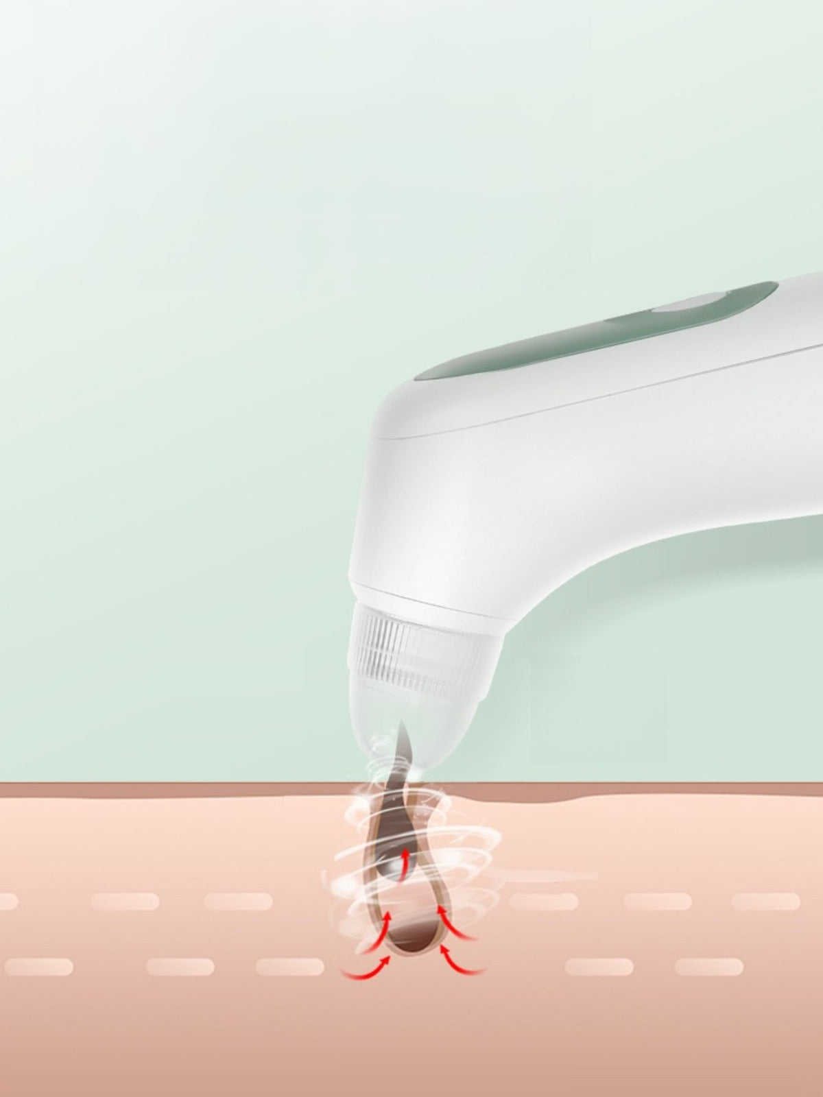 Pore vacuum used on nose