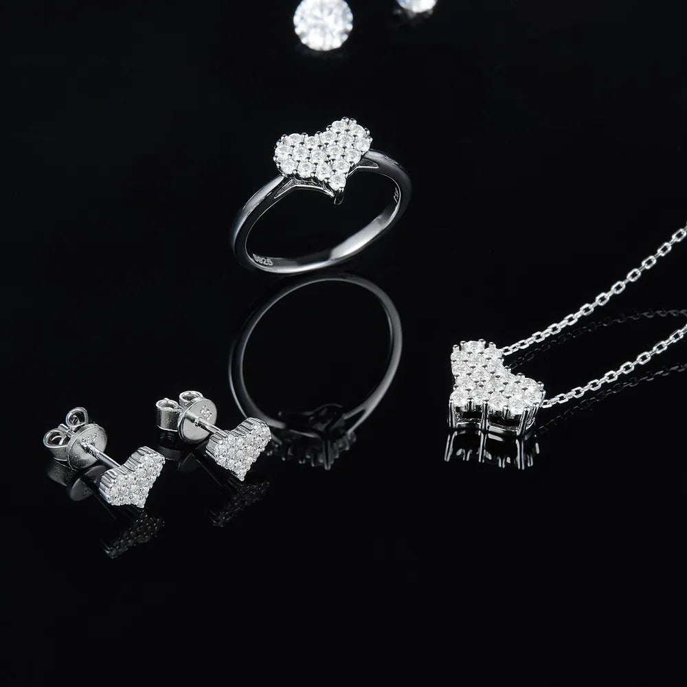 Moissanite 925 Sterling Silver Heart Bracelet - Fashorio