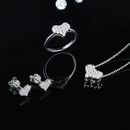 Moissanite 925 Sterling Silver Heart Bracelet - Fashorio