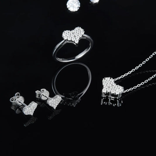 Moissanite 925 Sterling Silver Heart Bracelet - Fashorio