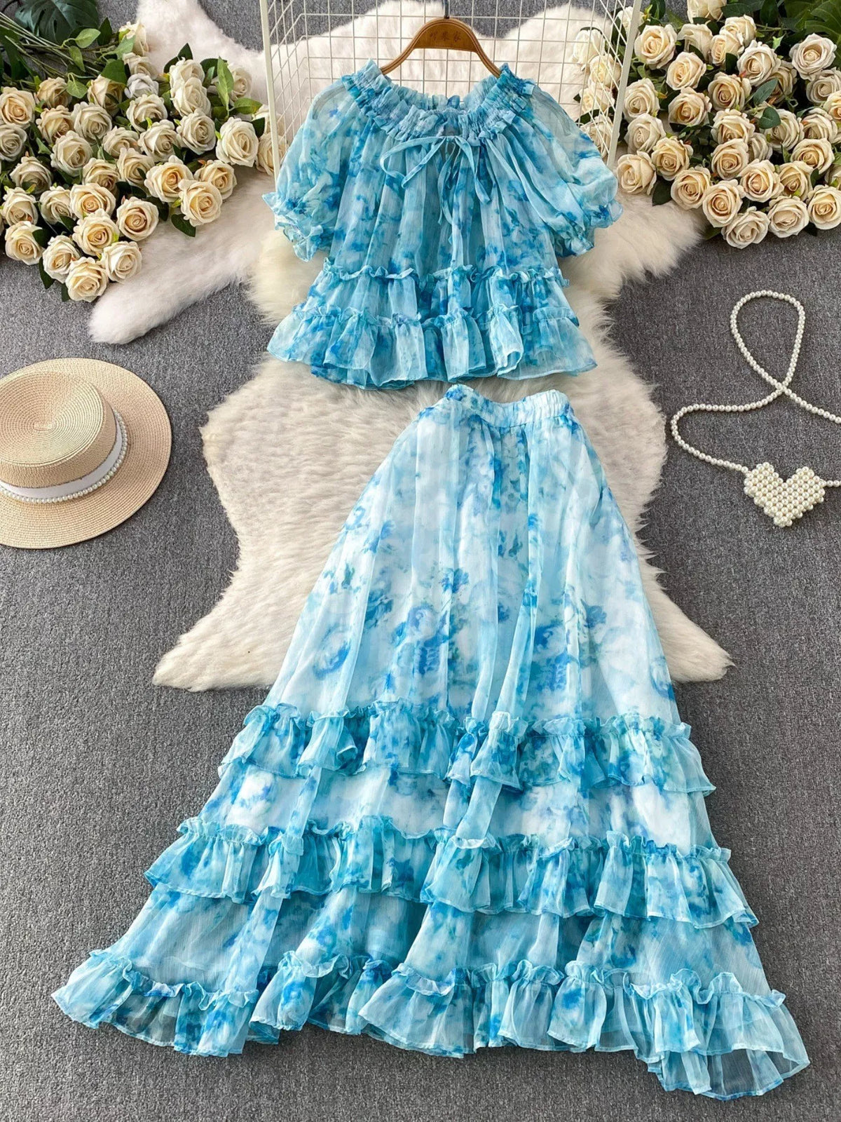 Floral skirt color option view