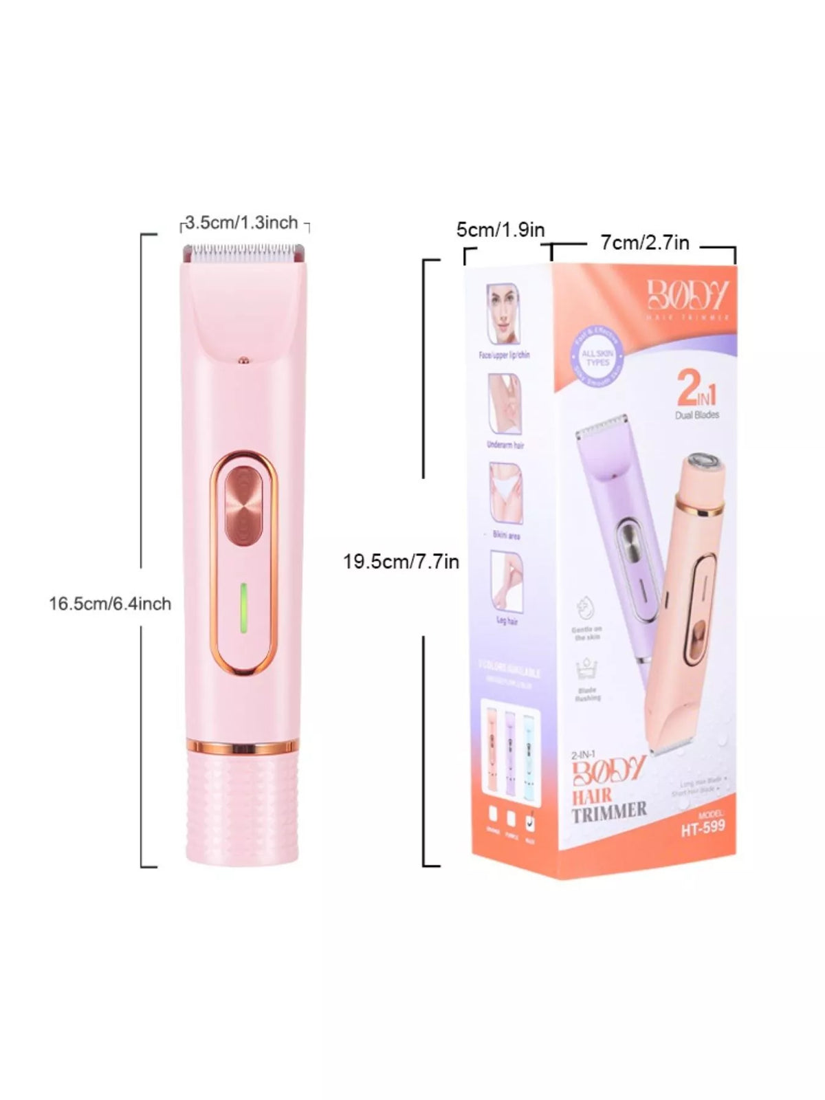 2 in 1 hair removal epilator full set