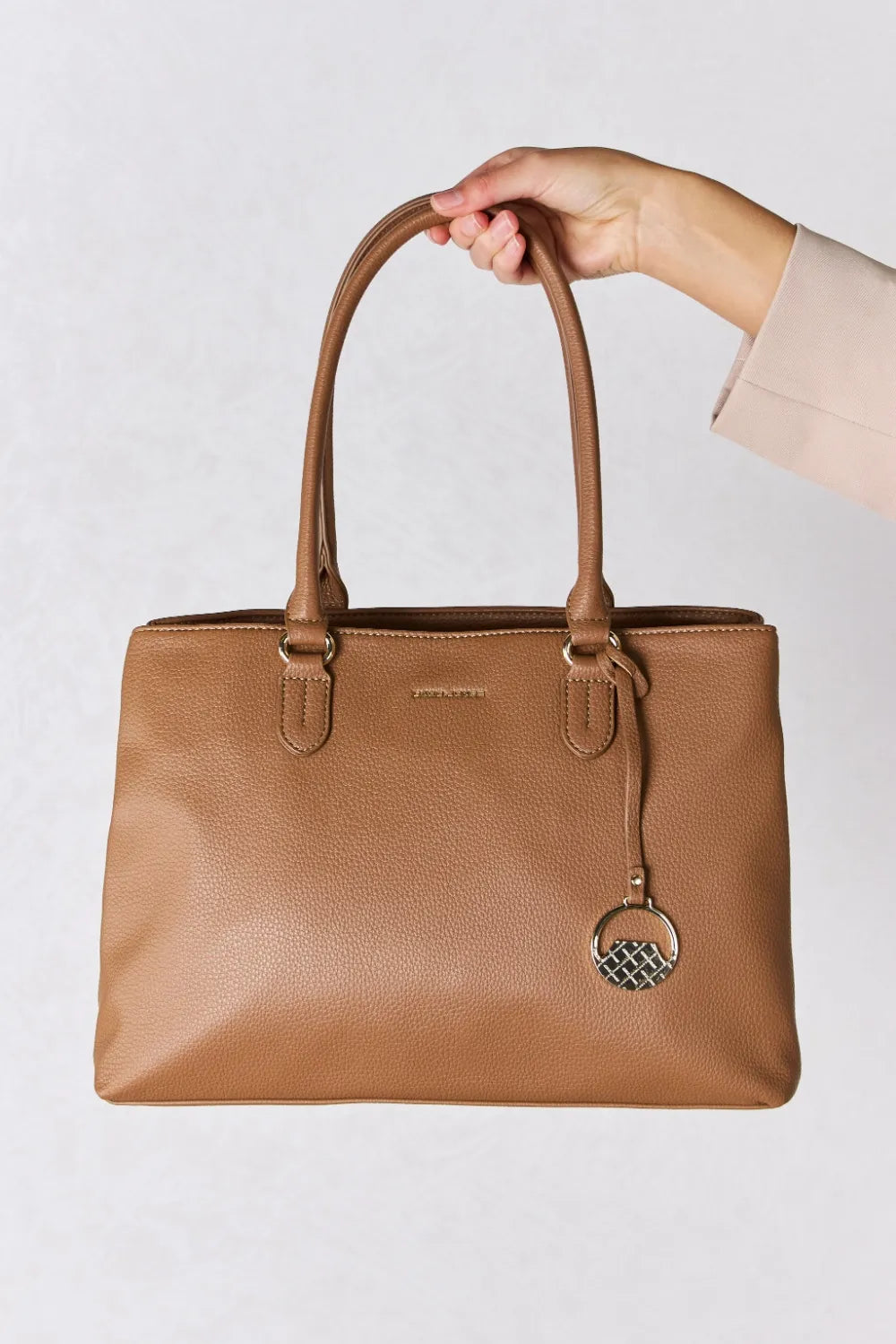 David Jones Structured Leather Handbag - Fashorio