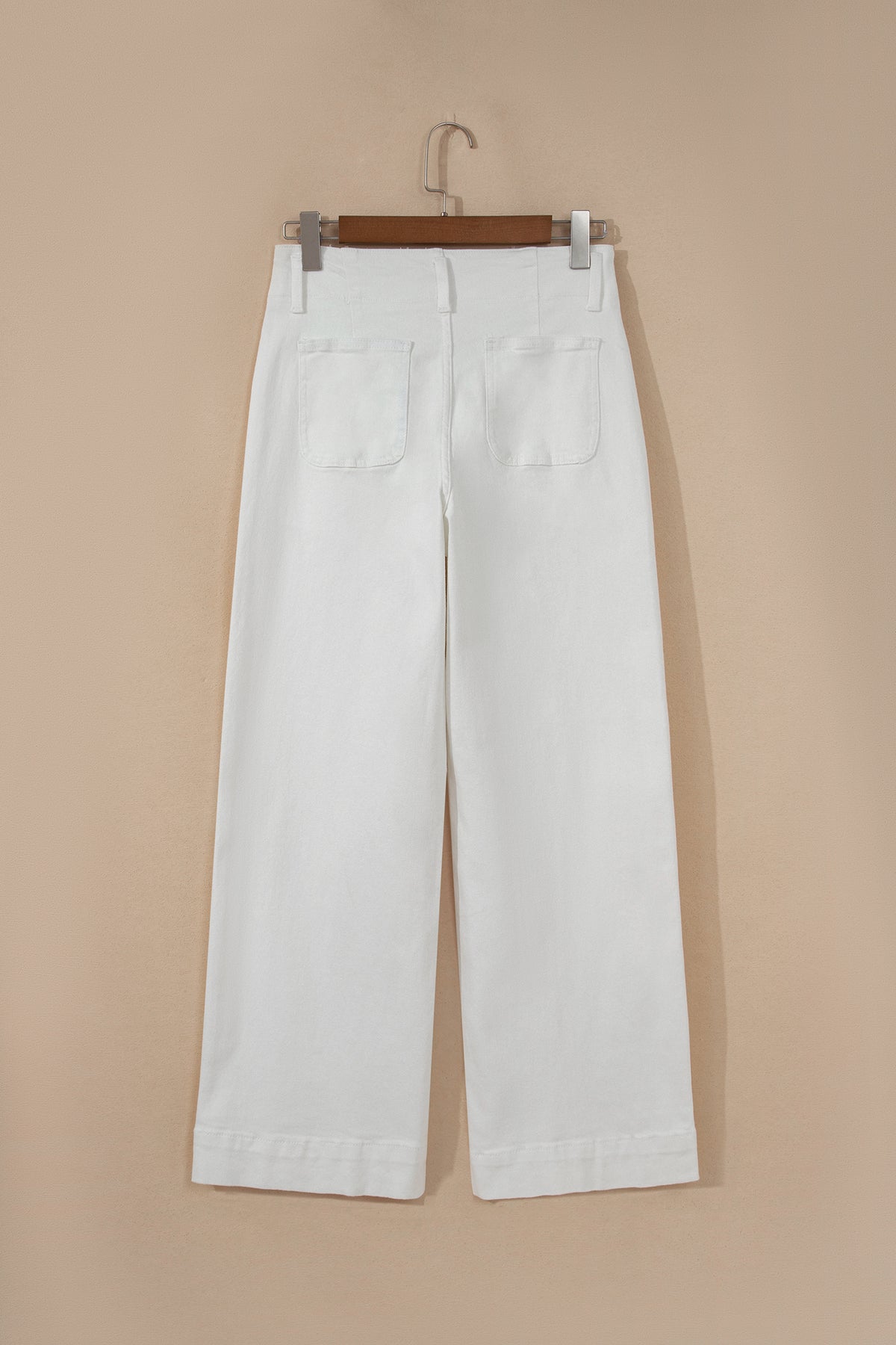 Pink 2 Button High Waist Wide Leg Jeans, view 31