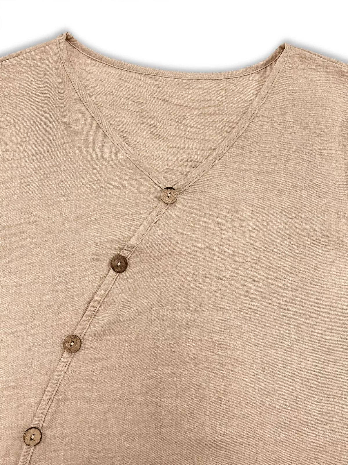 V neck top neckline detail