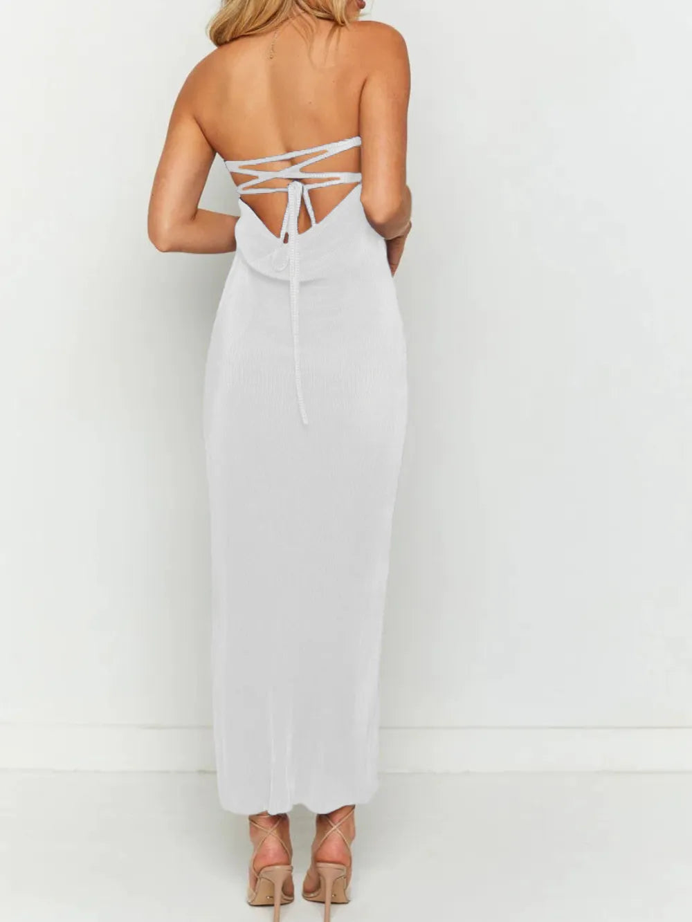Lace-Up Back Maxi Dress, view 26