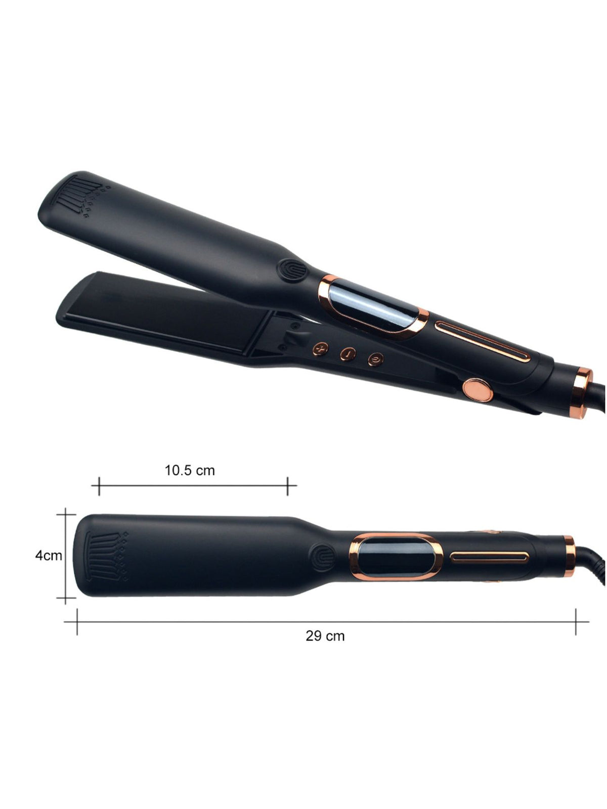 Straightener plates open view