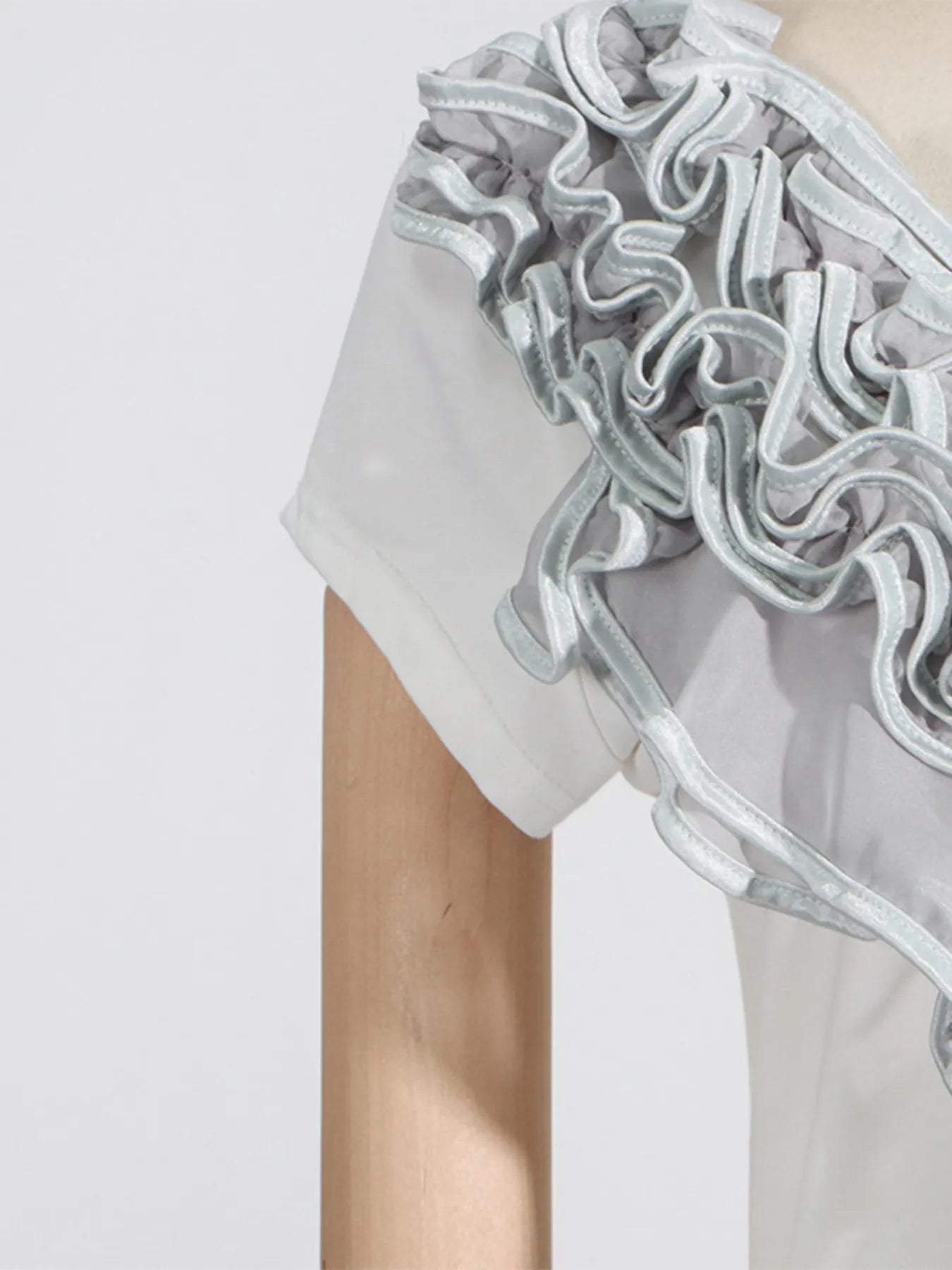 Ruffled Round Neck Top - Fashorio