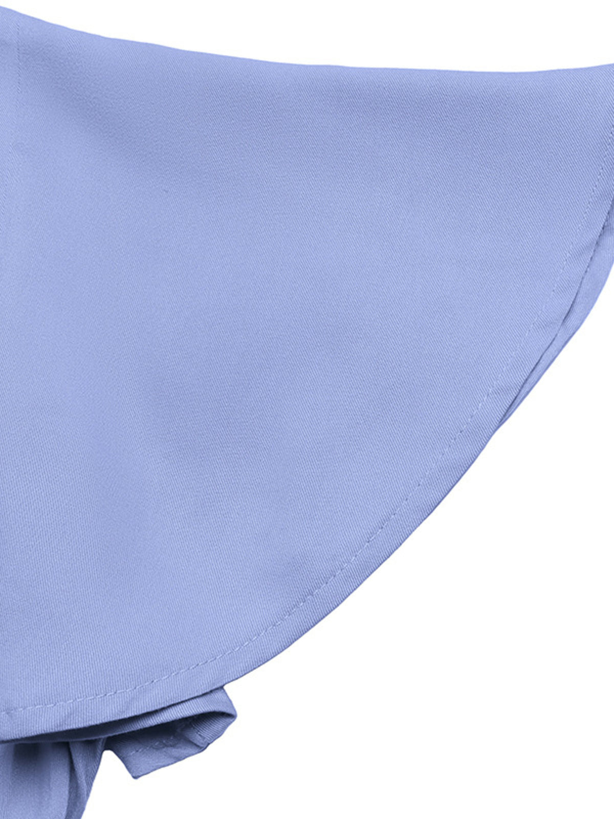 Three quarter view of the blue purple maxi dress