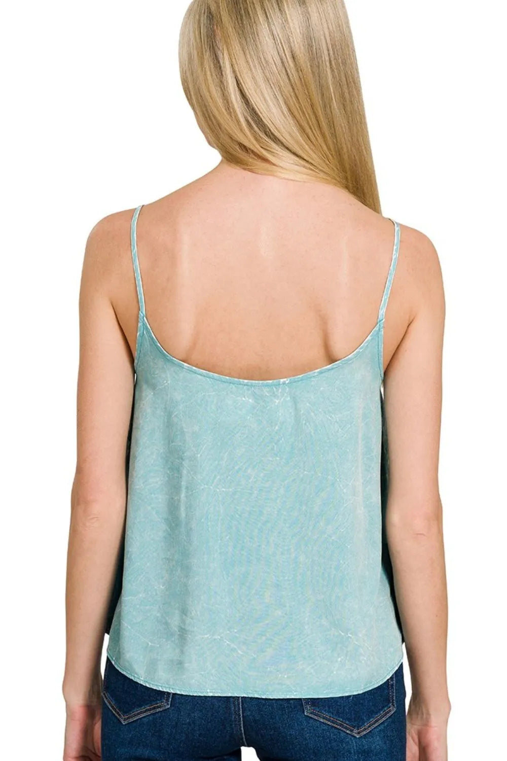 Zenana Woven Acid Crinkle Washed Cami & Pants 2 Piece Set - Fashorio