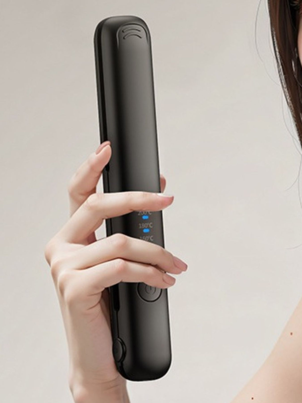 Portable straightener packed for travel