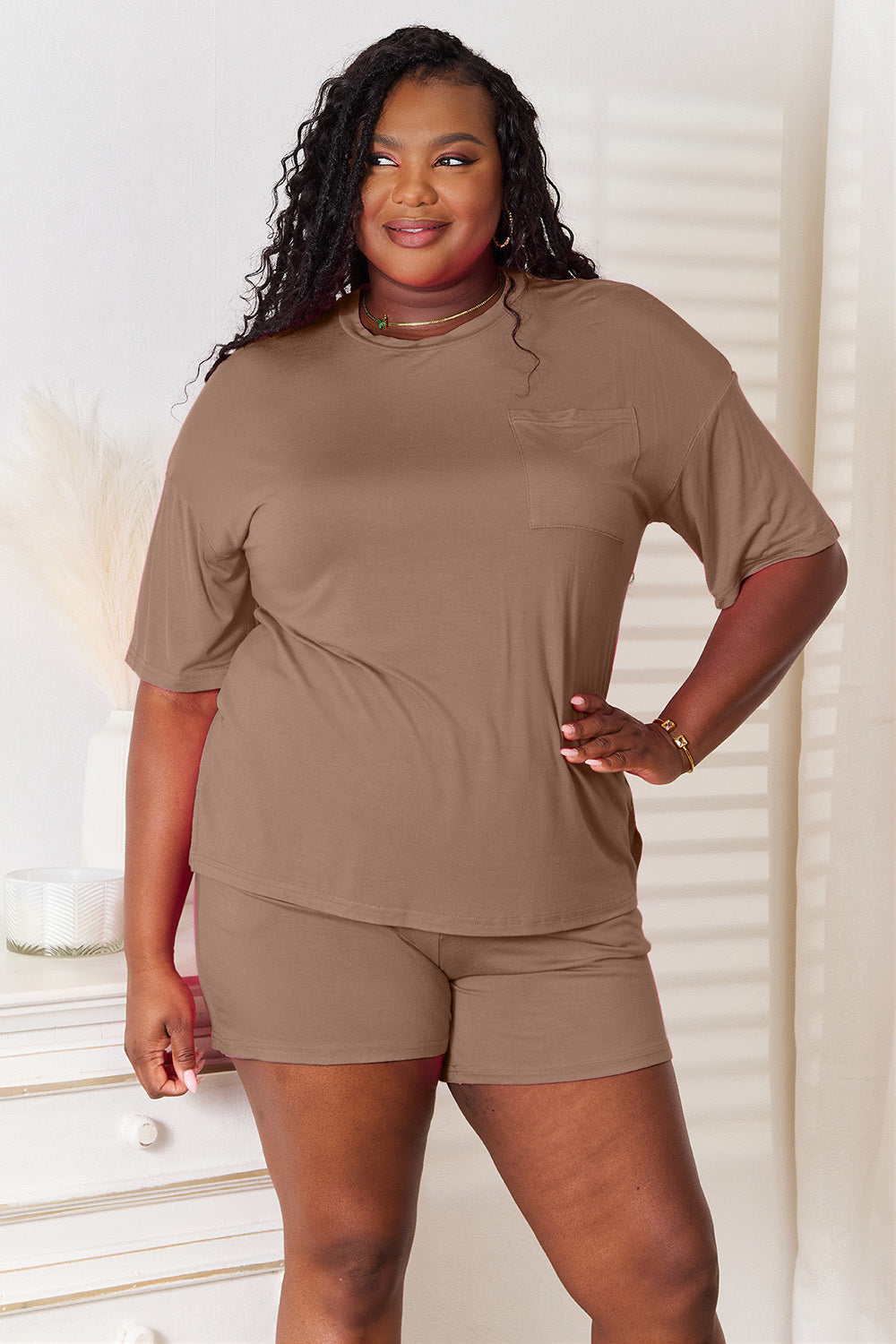 Rayon set styled look