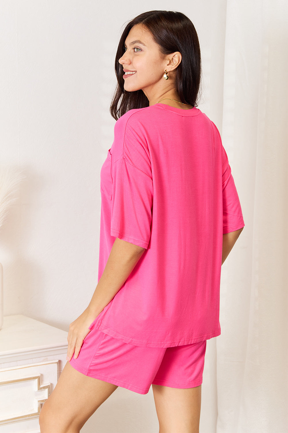 Coordinated rayon set close up view