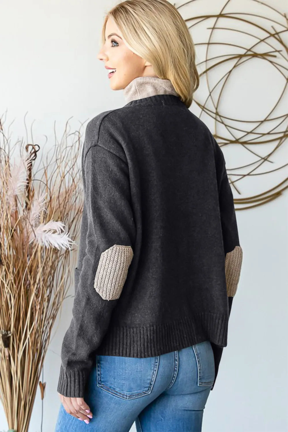 Heimish Full Size Long Sleeve V Neck Button Down Cardigan - Fashorio