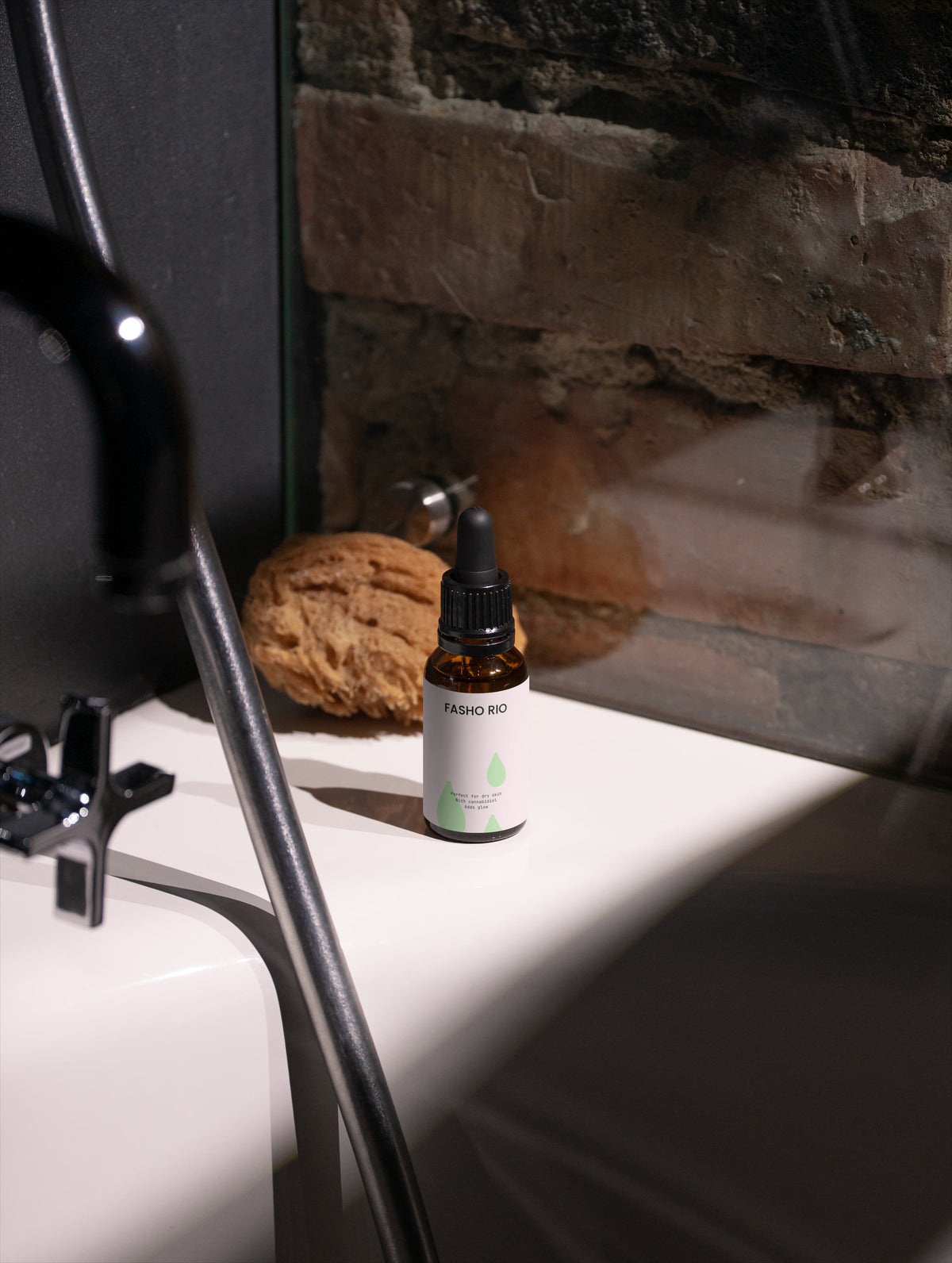 Facial oil dropper close up