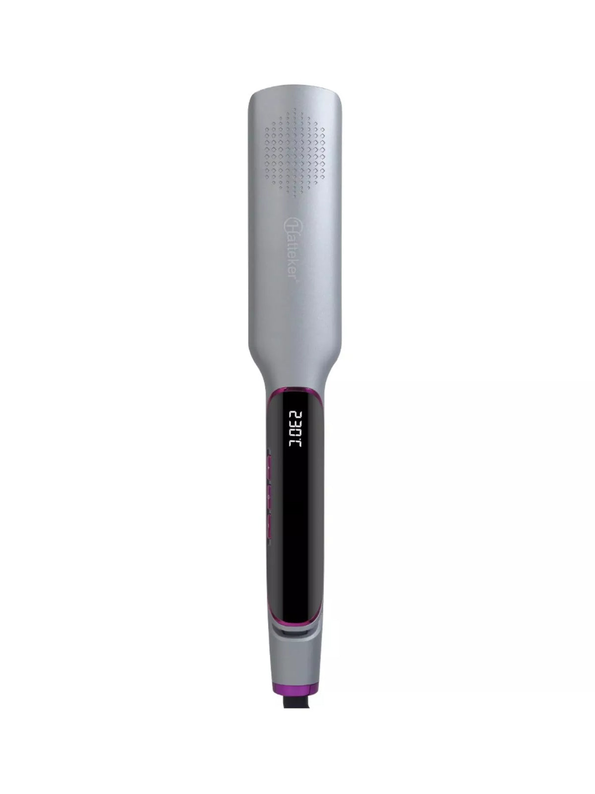 Hair iron used to straighten a strand