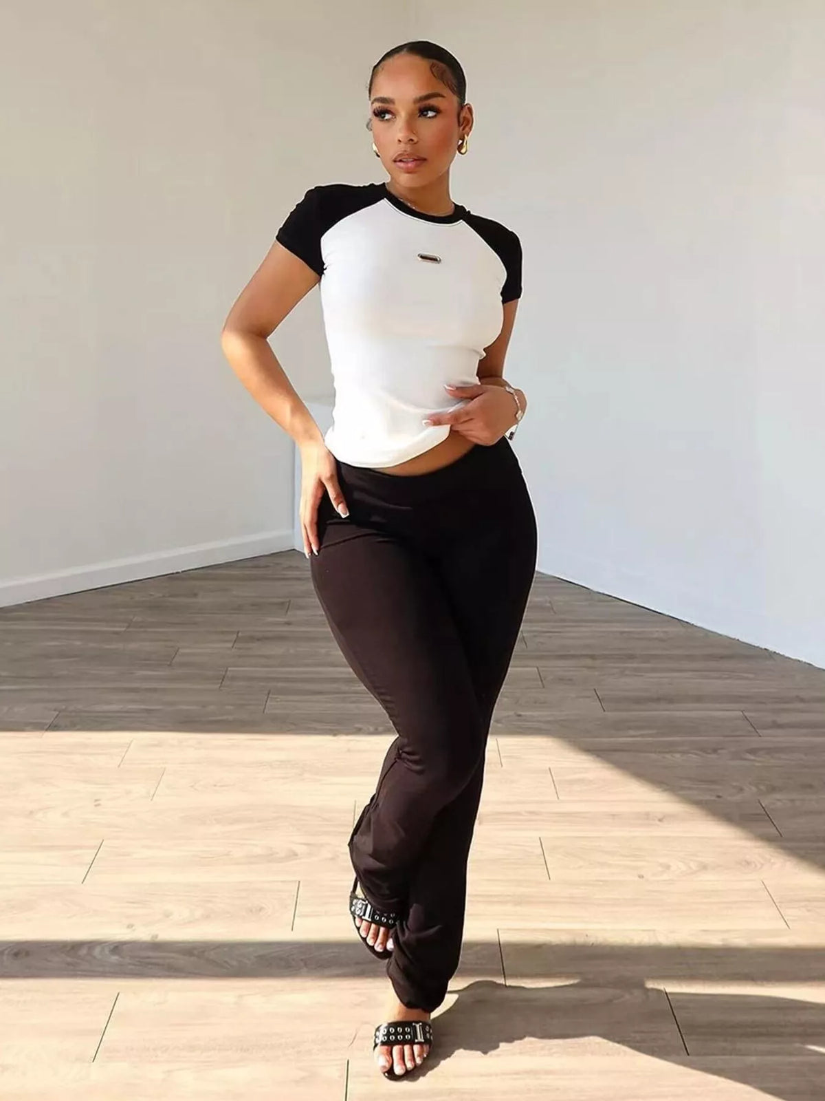 Sporty two piece set styled look