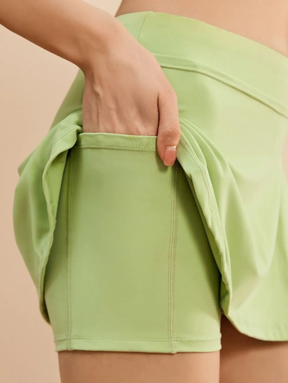 High Waist Active Skort with Pockets back view