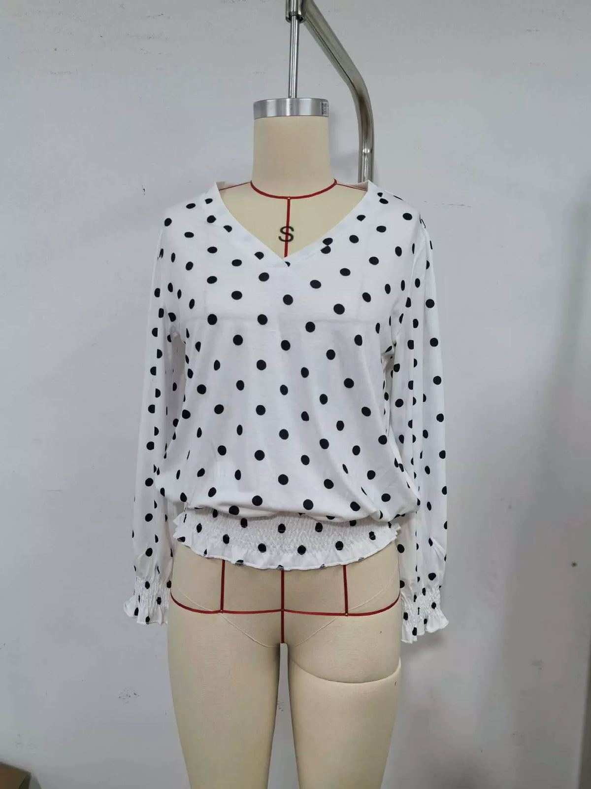 Back view of the smocked blouse