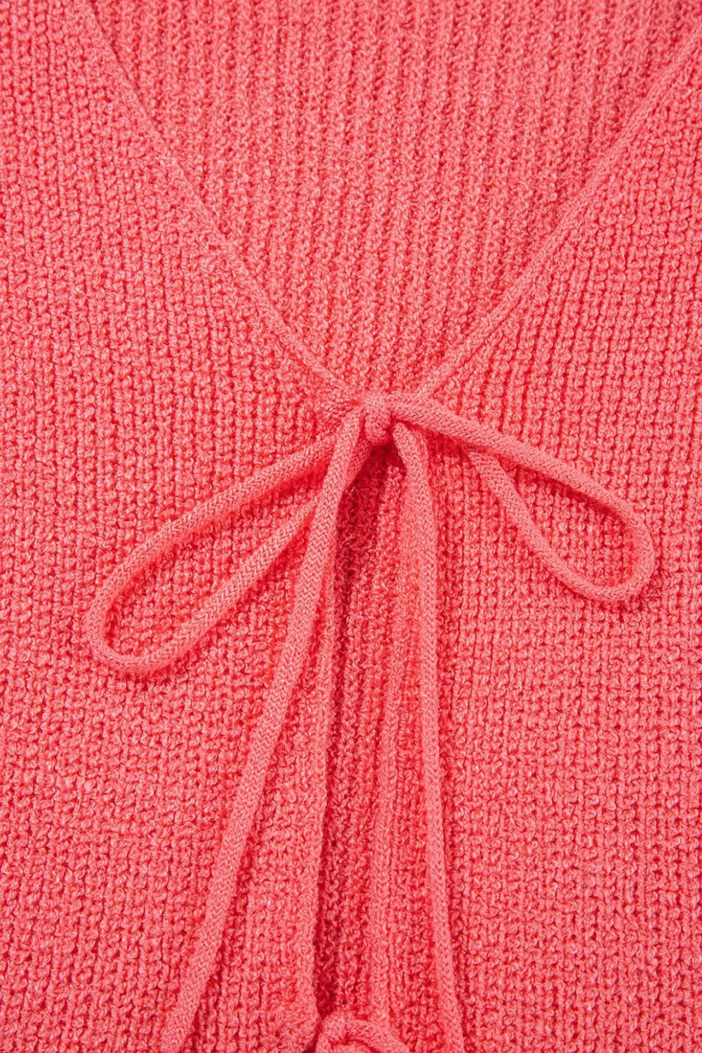 Double Tie V Neck Sweater Vest - Fashorio