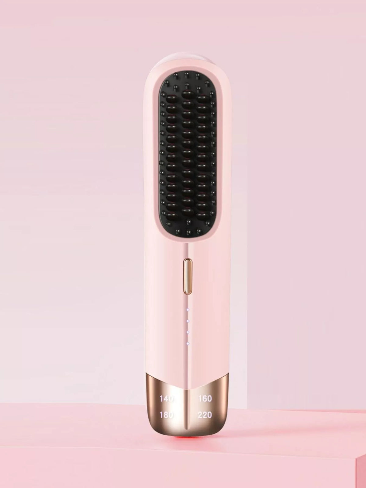 Ionic straightener brush in blush pink