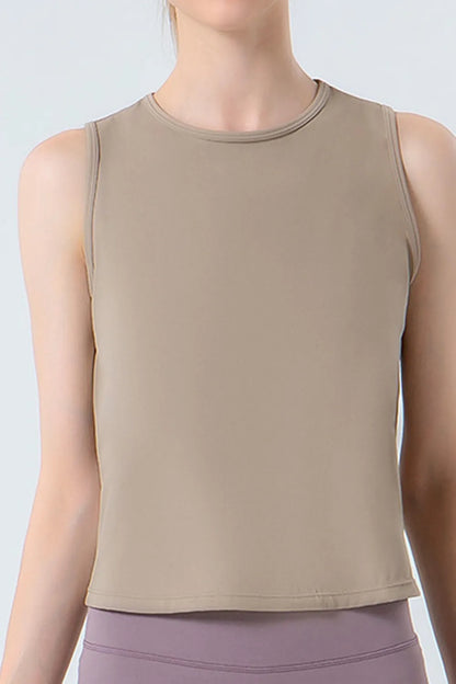 Round Neck Active Tank - Fashorio