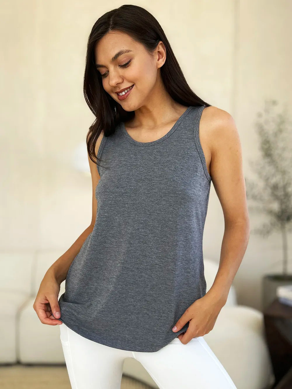 Basic Bae Basic Bae Full Size Round Neck Curved Hem Tank