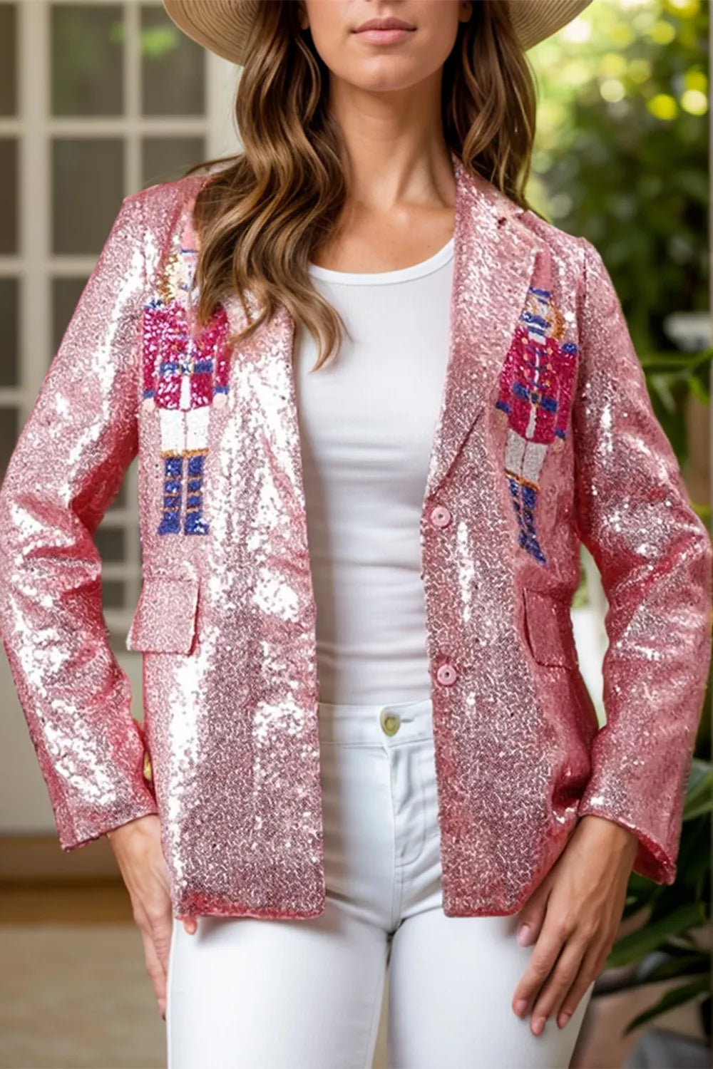 Sequin Nutcracker Long Sleeve Blazer - Fashorio