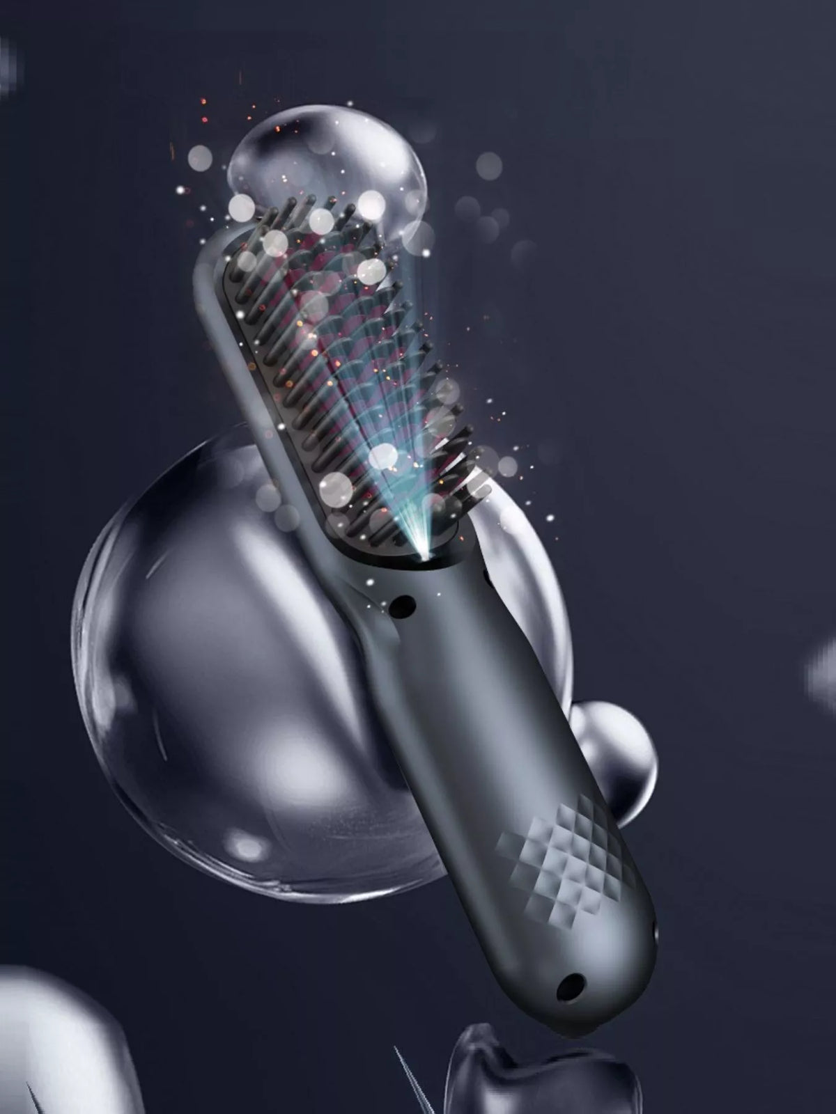 Straightening comb negative ion outlet detail
