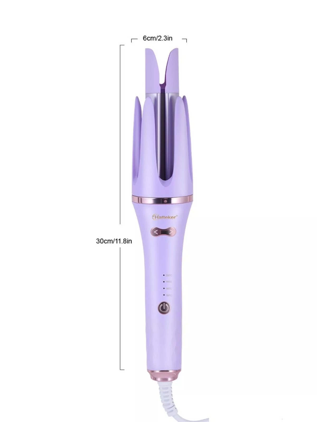 Curling iron with power cord