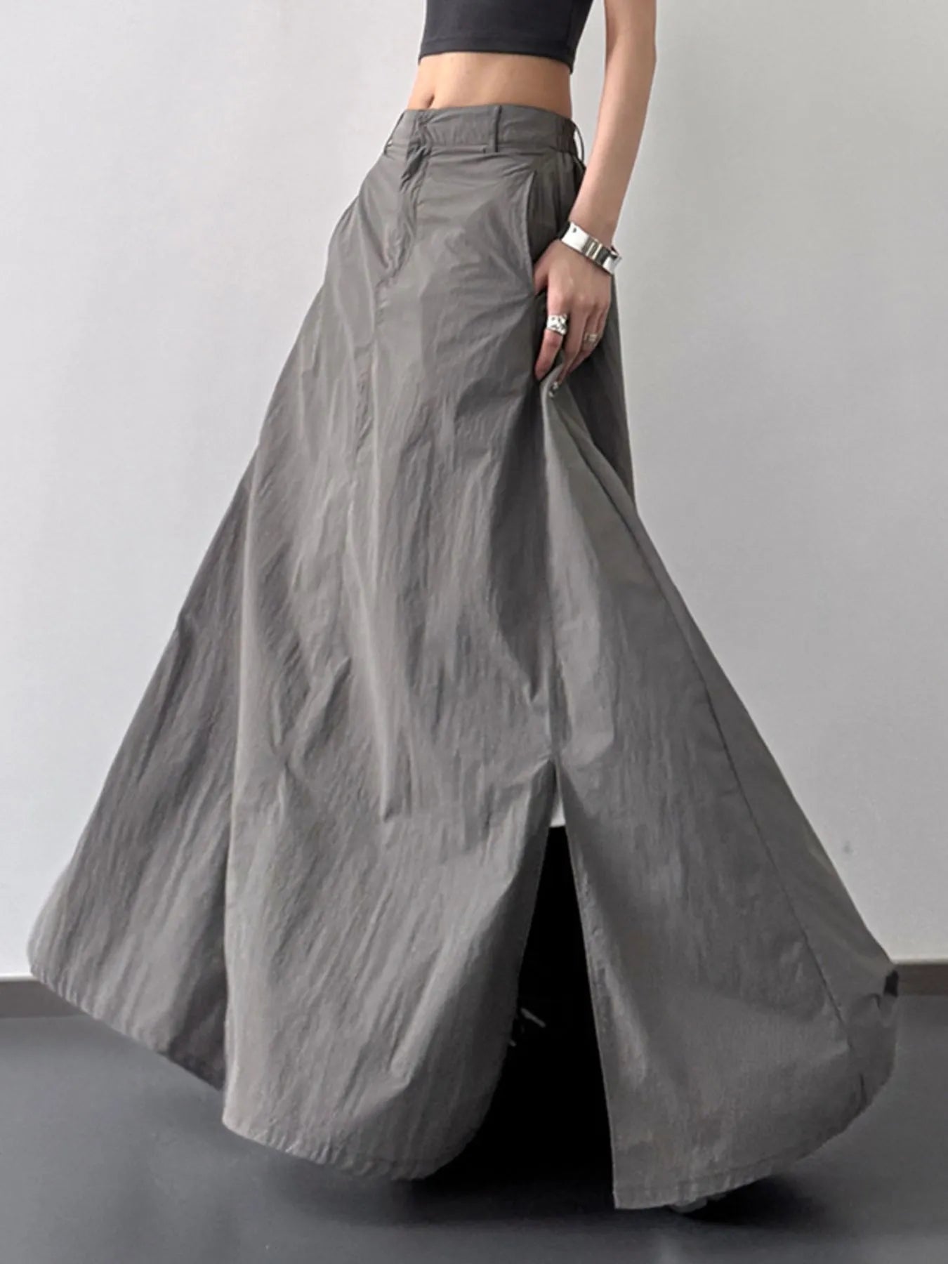 High Waist Slit Maxi Skirt - Fashorio