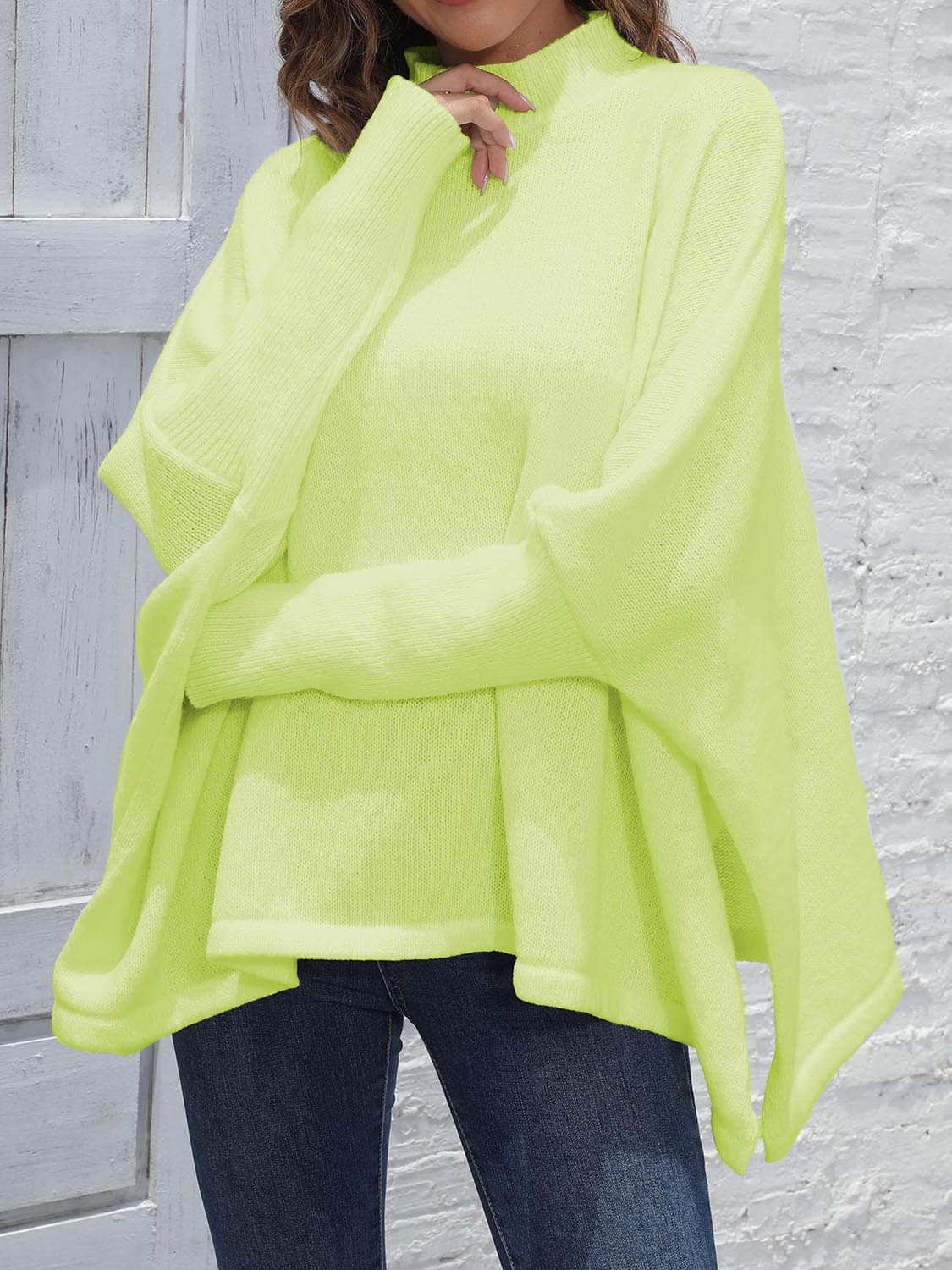 Loose Hem Plain Sweater - Fashorio