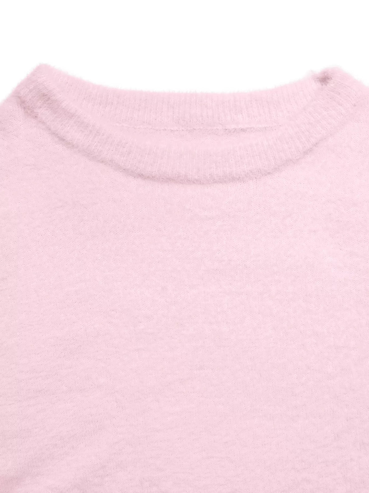Fluffy Soft Knit Long Sleeve Sweater, view 9