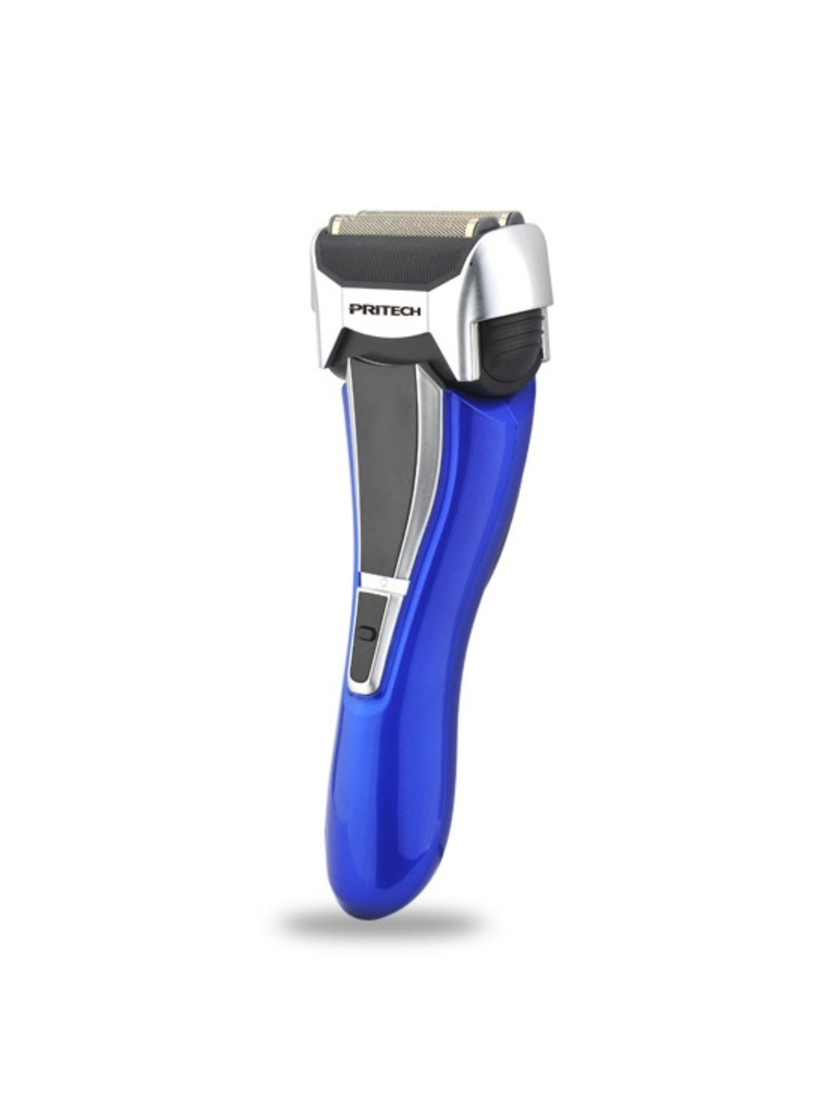 Rechargeable electric shaver in blue