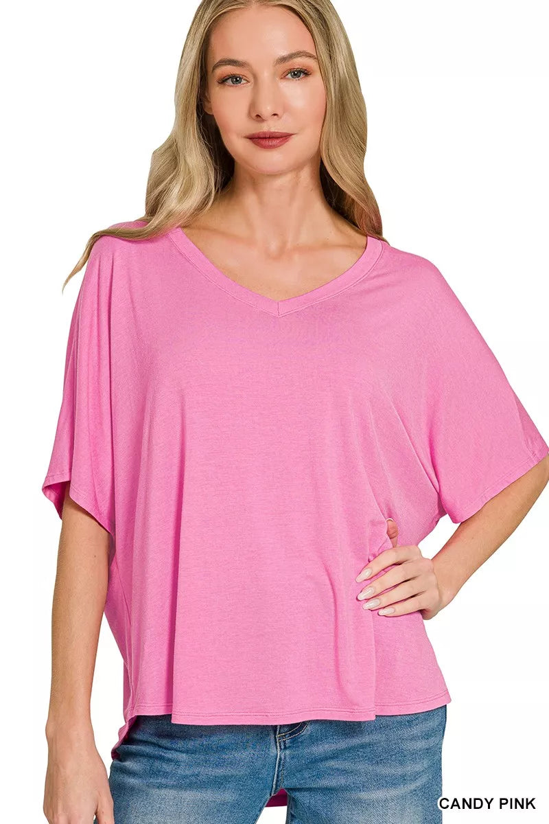 V neck top detail from matching set