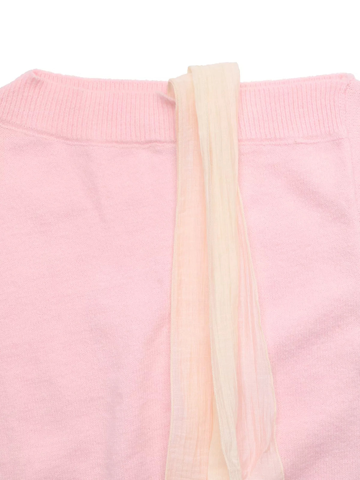 One Shoulder Bow Detail Sweater on model